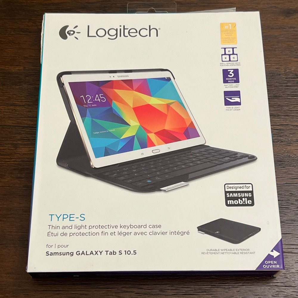 Logitech Type-S Keyboard Case for Samsung Galaxy Tab S 10.5 Black  920-006373